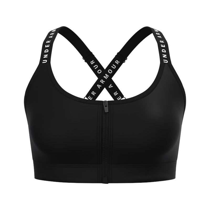  UA Infinity High Bra Zip, Black - sports bra